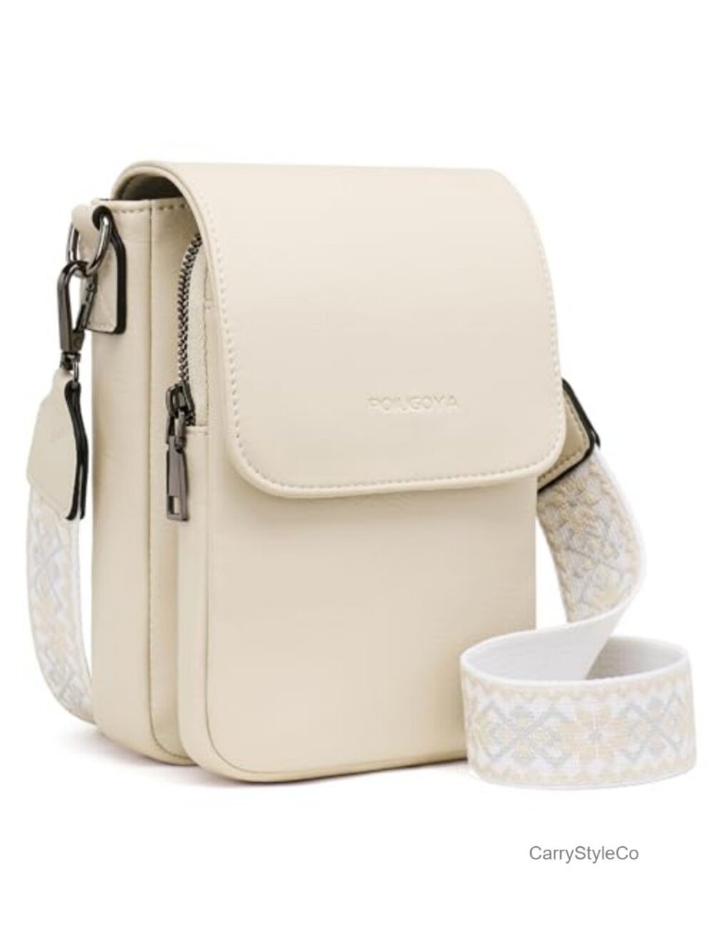 Small Crossbody Phone Purse Wallet Triple Compartments RFID Blocking Vegan
